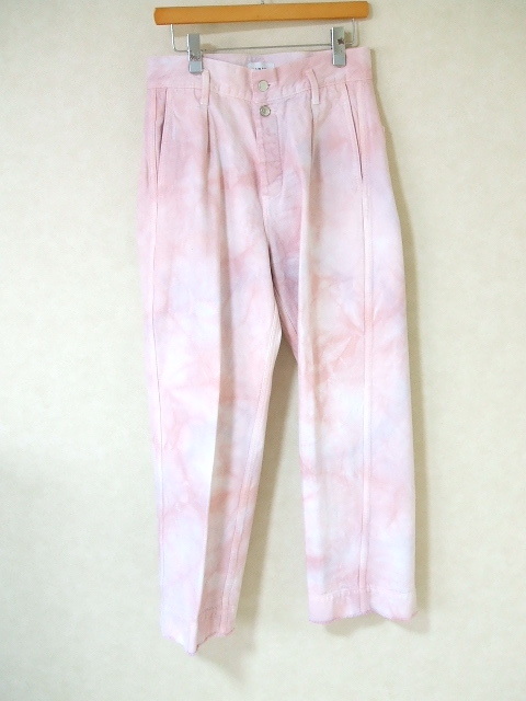 TANAKA WIDE JEAN TROUSERS BEFORE SUNRISE 定価34980円 パンツ ピンク レディース タナカ 2-1214M 204416_画像1