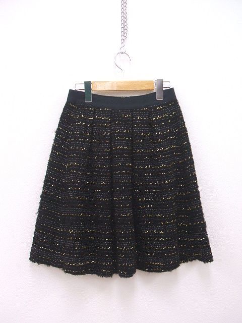 Merceria Dressterior ツイード ウール混 スカート ブラック レディース メルチェリアドレステリア 2-1128T 207132