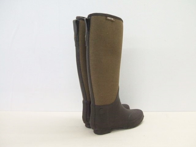 HUNTER rain boots boots size 37 long boots Brown khaki series lady's Hunter 2-1026G 204360