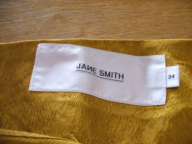 JANE SMITH ジャガード巻きスカート サイズ34 ロングスカート マスタード ジェーン スミス 1-0517M 156132_画像3