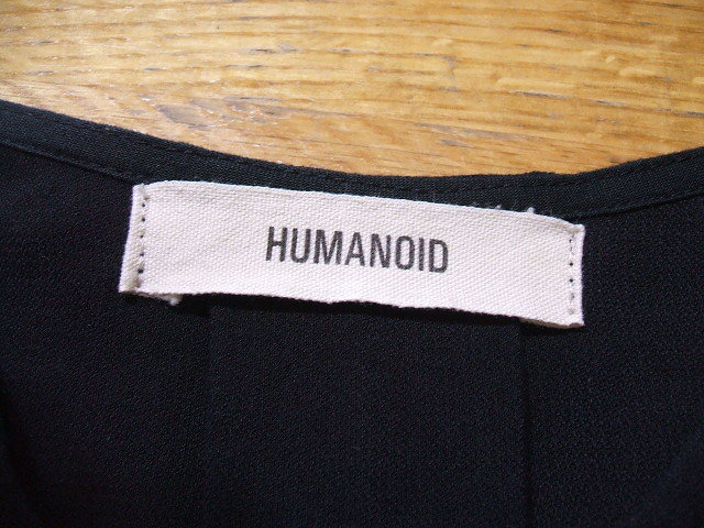 HUMANOID/ 7 minute sleeve cut and sewn /XS/ black /hyu-manoido1-0729M 177527