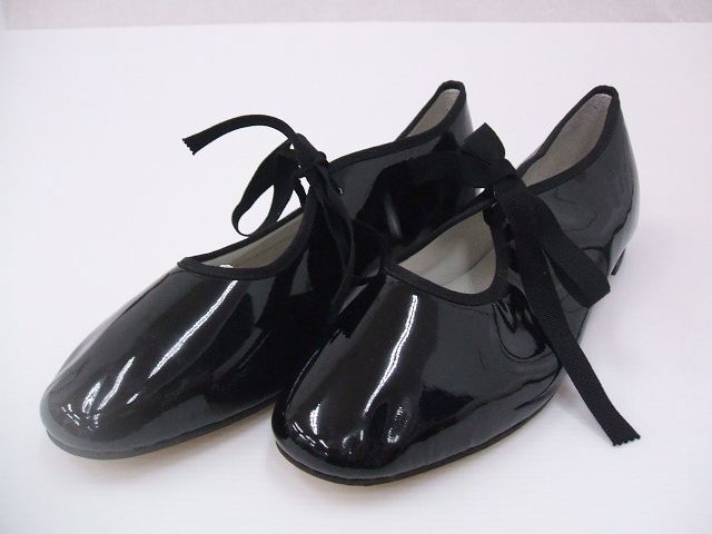 VIEILLE 新品未使用品 Un Enamel Heel 定価32000円 パテント エナメル サイズ39 バレエシューズ ブラック ヴィエイユ 2-0603G 196844