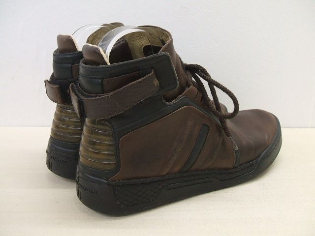 Y-3 US9.5 JP27.5 ハイカット APE779001 スニーカー ブラウン メンズ ワイスリー/Yohji 2-0803G F89067_画像3