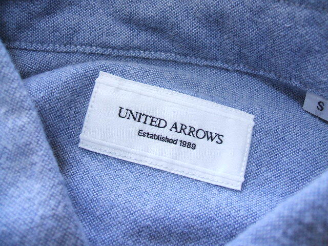UNITED ARROWS フランネル スモールワイド シャツ サイズS 長袖シャツ ライトブルー メンズ ユナイテッドアローズ 2-0224M 187802_画像3