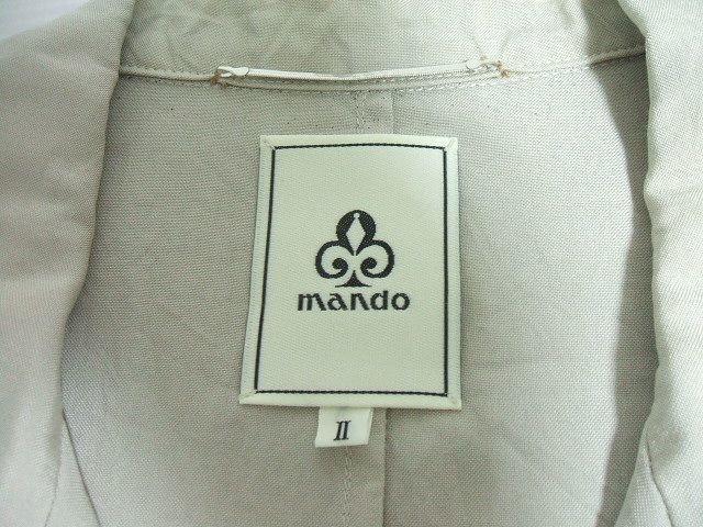 Mando 新品 定価68000円 21194-005 絹100％ ジャケット ライトグレー メンズ マンド 2-0318M F86997_画像3