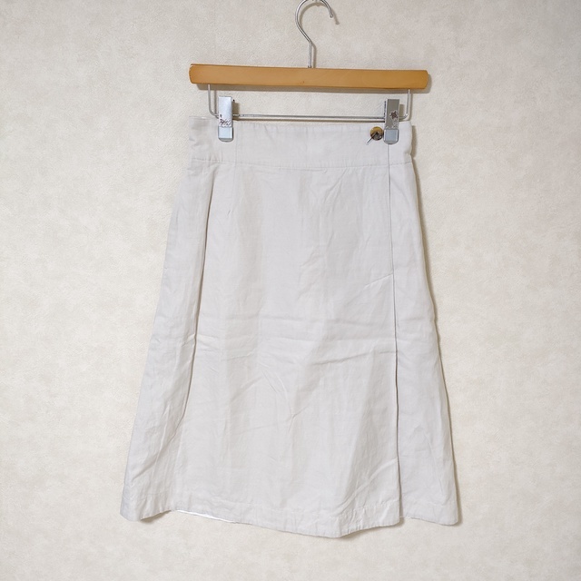 MARGARET HOWELL COTTON LINEN TWILL 578-9132008 コットンリネンツイル ロングスカート マーガレットハウエル 3-0123M 205566_画像1