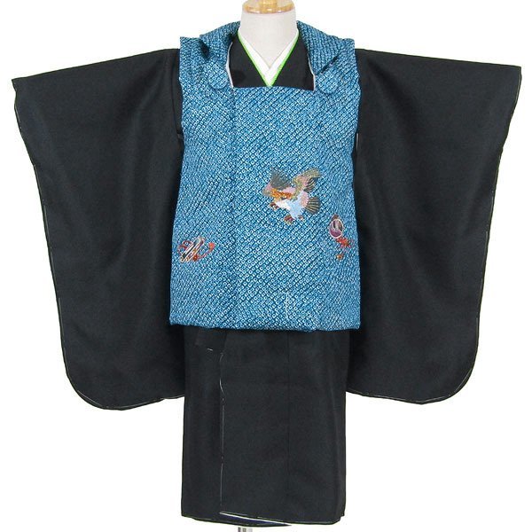 [ столица. Mai .] "Семь, пять, три" мужчина 3 лет кимоно . ткань 5 позиций комплект sos08