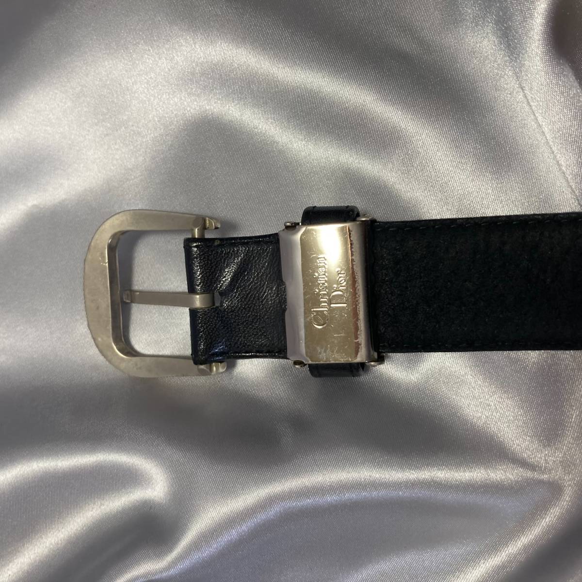 Christian Dior】クリスチャンディオール ロゴ デザイン レザーベルト