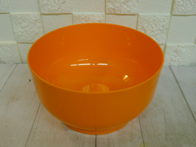 dd244* dead stock Showa Retro pop orange. kitchen scale * rare . bowl type measurement plate * 1. till Kubota /KUBOTA total ./80