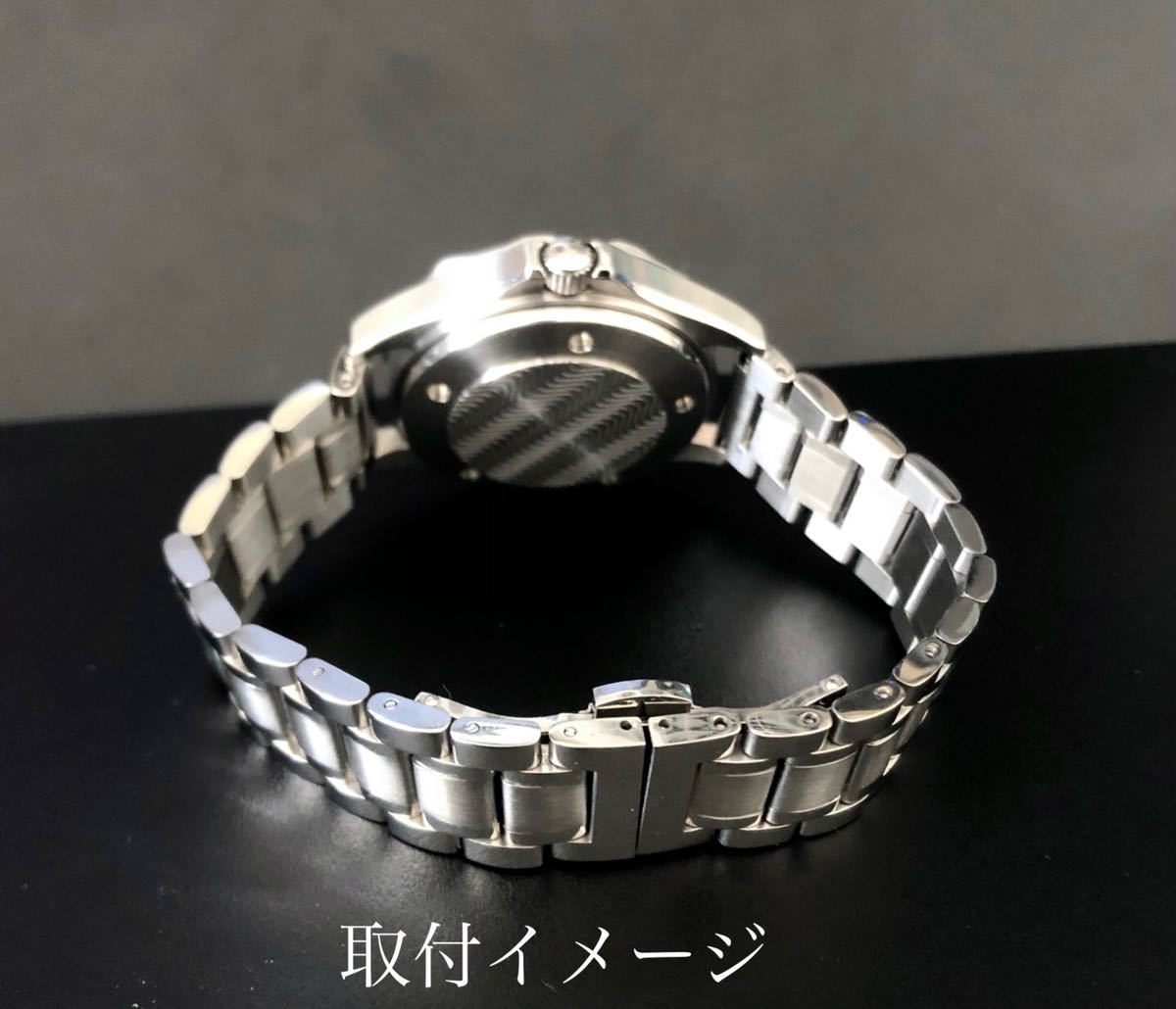 21mm wristwatch stainless steel bracele silver Flat end [ correspondence ] Omega Seamaster Speedmaster etc. OMEGA after market interchangeable goods 