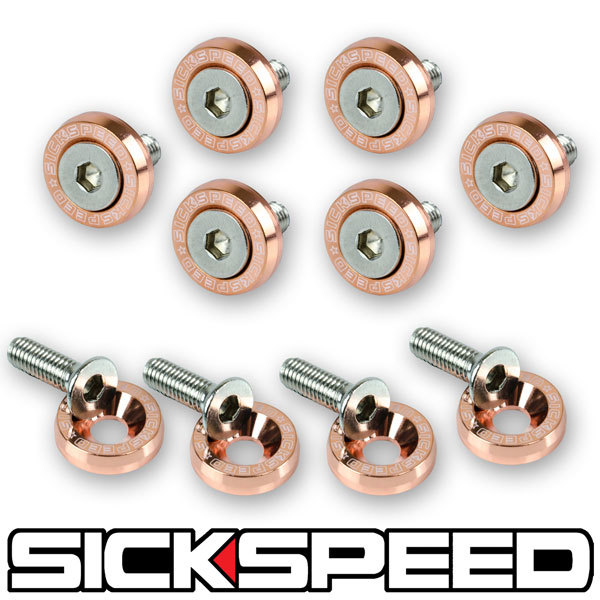 SICKSPEED крыло шайба rose Gold 10 шт JDM USDM Schic скорость универсальный двигатель украшать болт розовое золото 