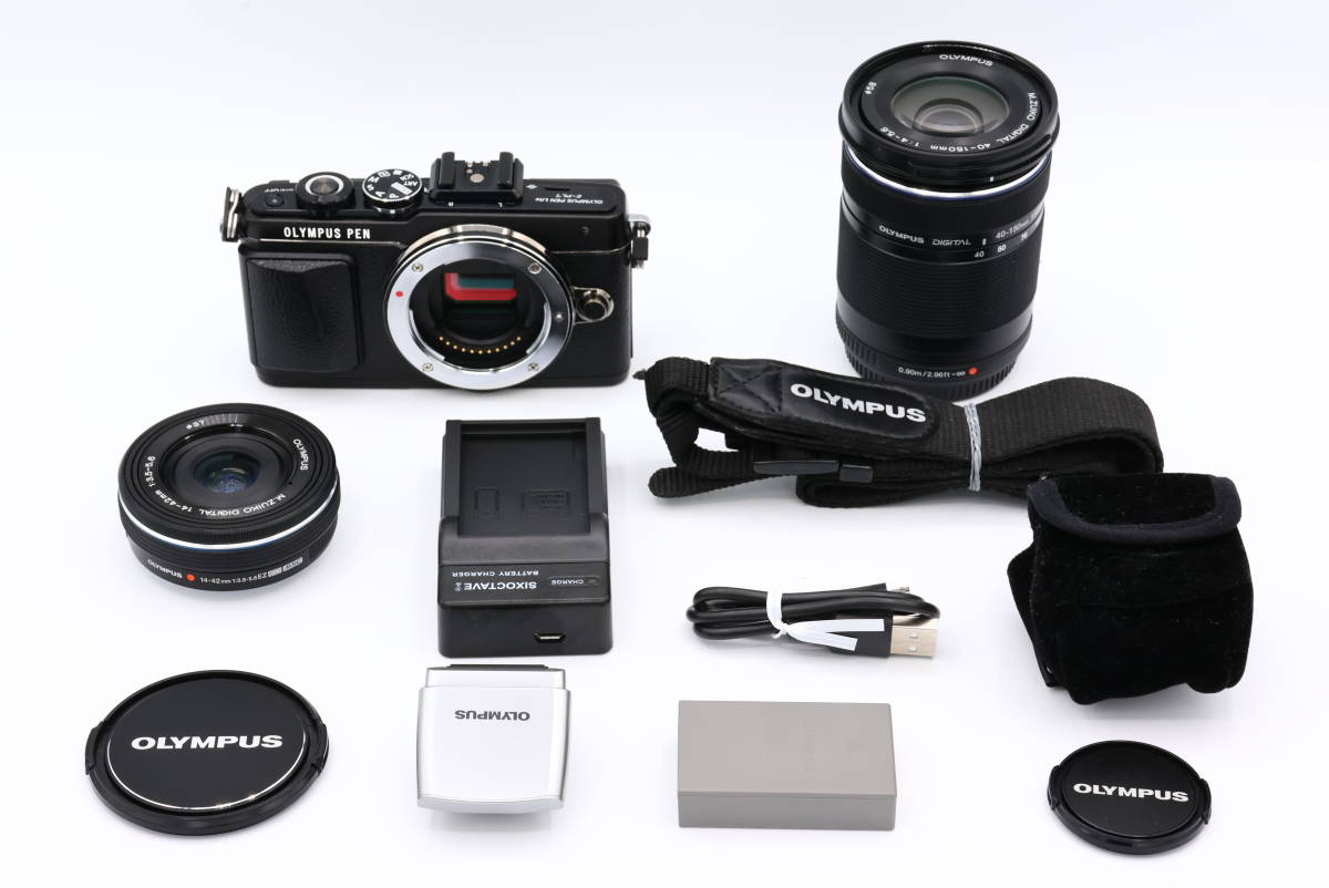 OLYMPUS PEN E-PL7 EZダブルズームキット ブラック ミラーレス一眼 E