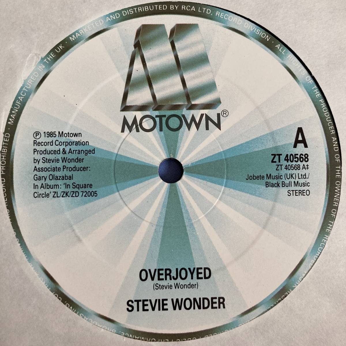 Stevie Wonder - Overjoyed 12 INCH_画像3