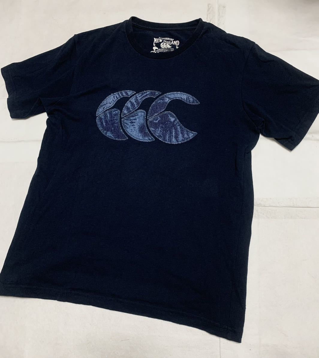 Canterbury カンタベリー　半袖Tシャツ　ネイビー　デカロゴ　Mサイズ_画像10