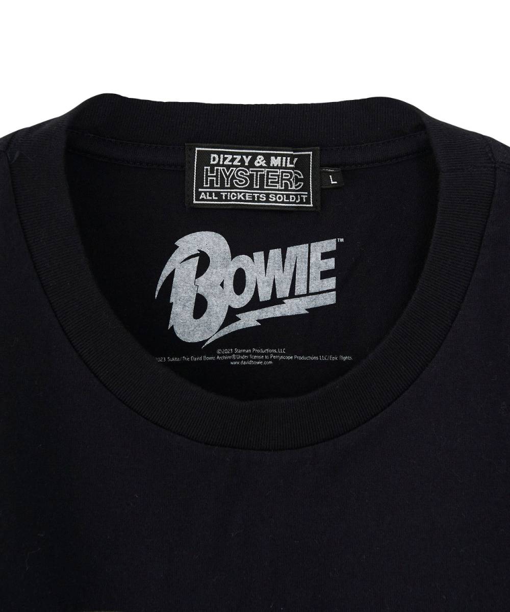 新品 希少！HYS×デヴィッド・ボウイ ムーンエイジ・デイドリーム公開記念 半袖Tシャツ【DAVID BOWIE/M.D.D.1】黒Ｍ_画像3