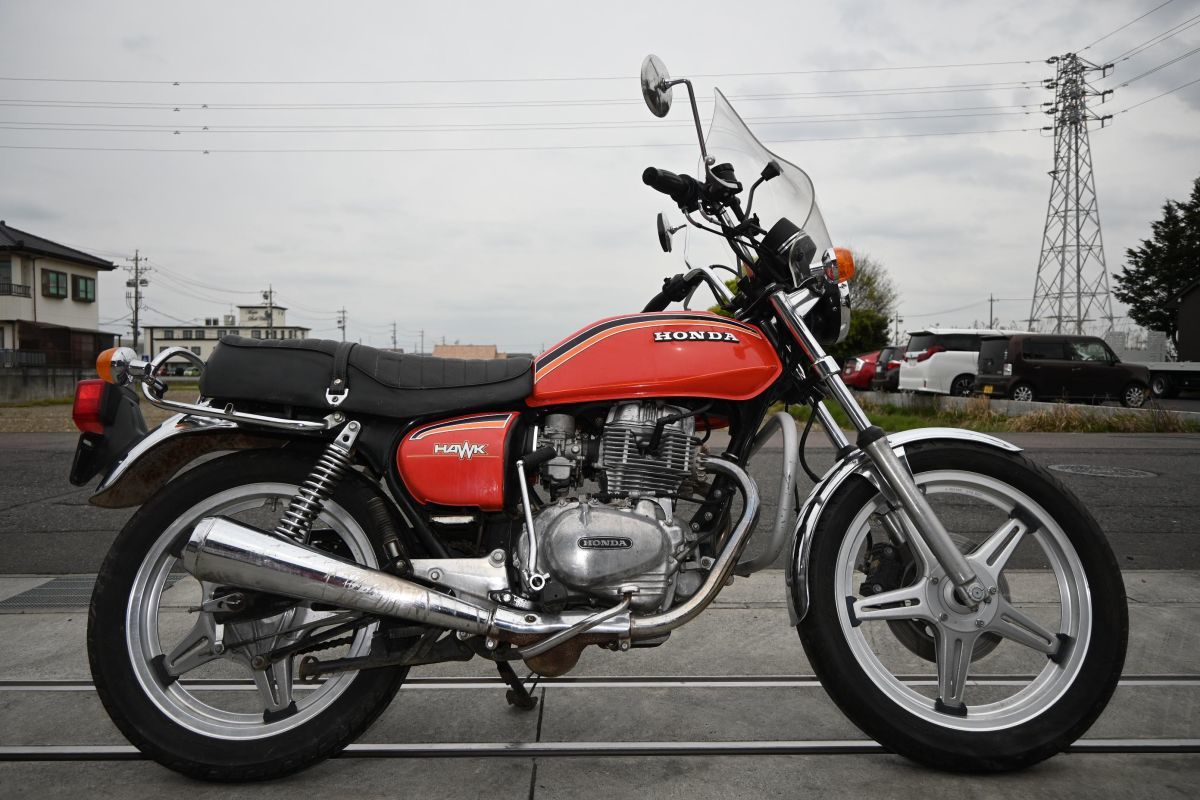 H322 当時物 CB400T エンジン実働 ベース 条件付送料無料 0061 検) CB250T CB400N ホーク_画像2