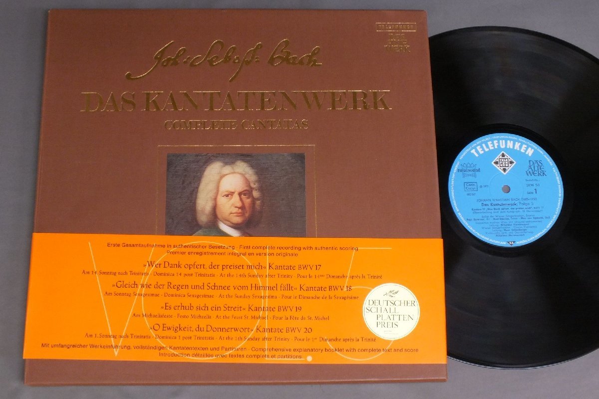 ●独LP HARNONCOURT/BACH COMPLETE CANTATAS VOL.5 BWV17-20 帯付●_画像1