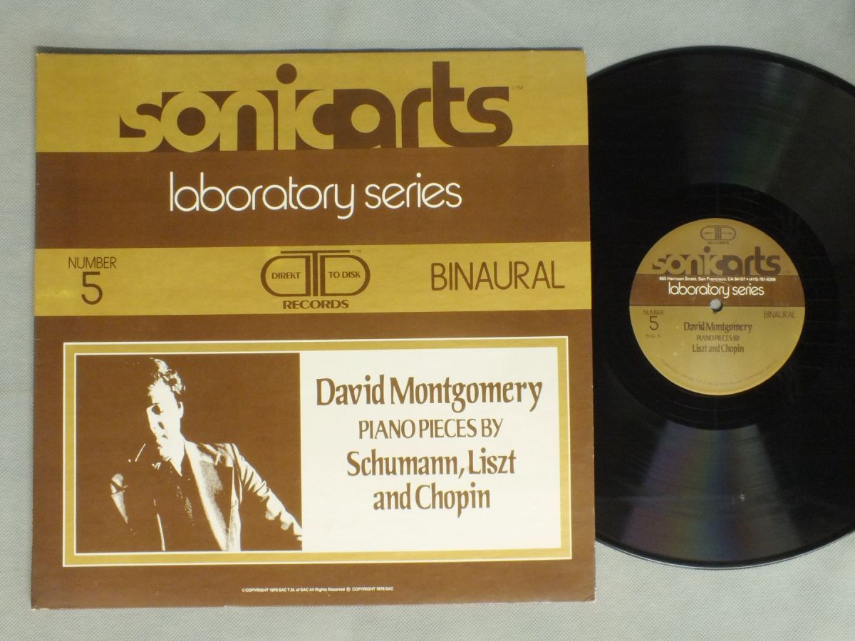 ●米LP DAVID MONTGOMERY/PIANO PIECES BY SCHUMANN LISZI AND CHOPIN●_画像1