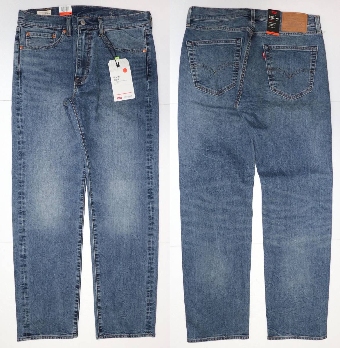 定価10000 新品 Levi's リーバイス 00505-2039 W32 L32 505 レギュラーストレート インディゴ ミッドユーズド WARM ストレッチデニム BIG-E_画像1