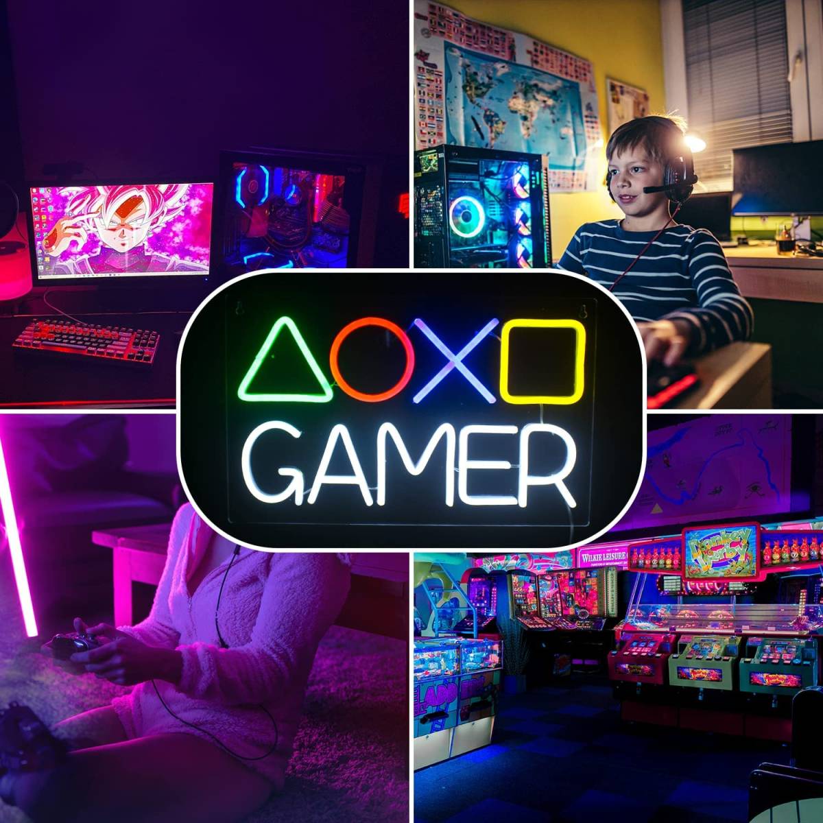 ネオンサイン ゲームルーム LED看板 デコレーション 子供部屋 ネオンサイン ゲームルーム LED看板 デコレーション 子供部屋