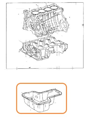 トヨタ セリカ ZZT231 2ZZGE 未使用 純正 1999/08 - 2006/04 オイルパン エンジン カバー ヴォルツ カローラ WiLL VS 01658-2_画像2