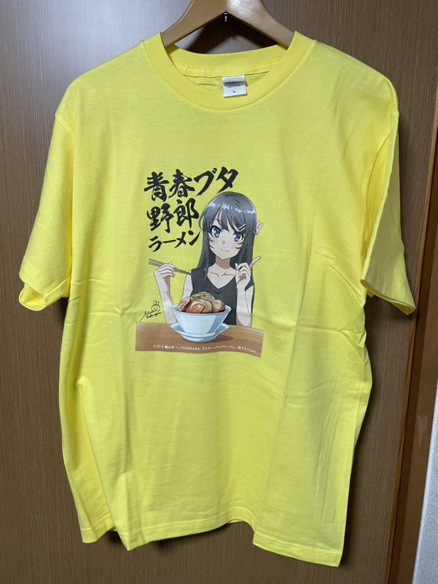ブラウン×ピンク 青春ブタ野郎ラーメン 限定Tシャツ back number Tシャツ バニーガール