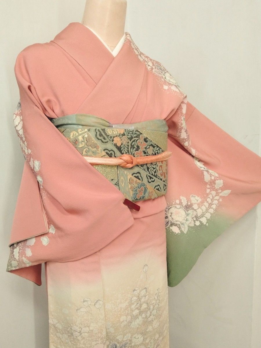 逸品 美品 桐屋 翠山工房 辻が花絞り 訪問着 3点セット 袋帯 帯締め