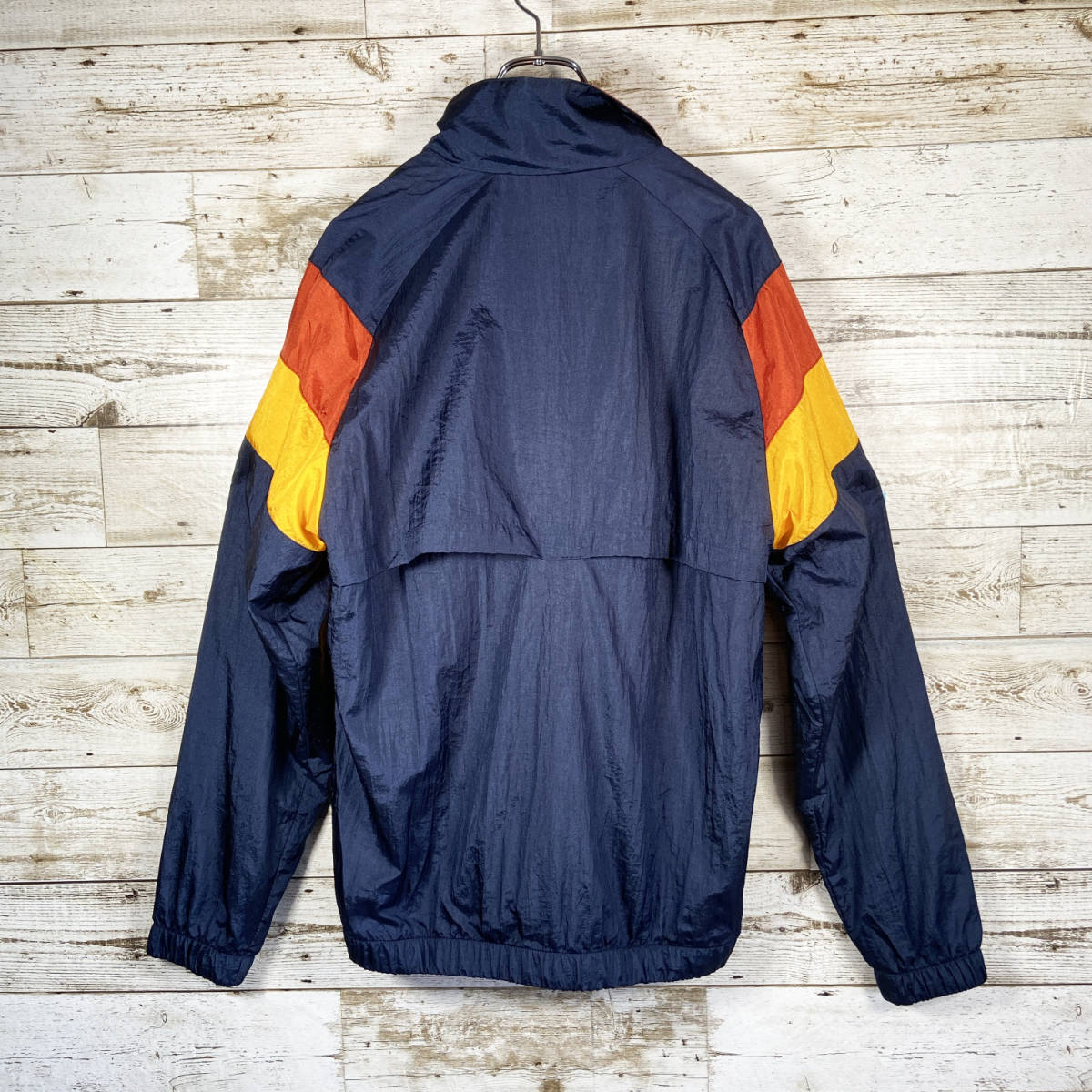 最終値下げ【USED】 チャンピオン Champion ナイロンジャケット 美品 希少 マルチカラー 90s Y2K (ネイビー) Lサイズ ☆送料無料☆_画像4