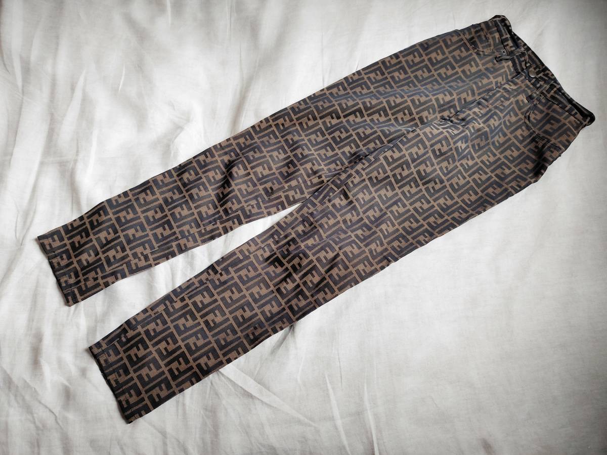 ビンテージ 美品 FENDI JEANS フェンディ ジーンズ パンツ ズッカ柄 総