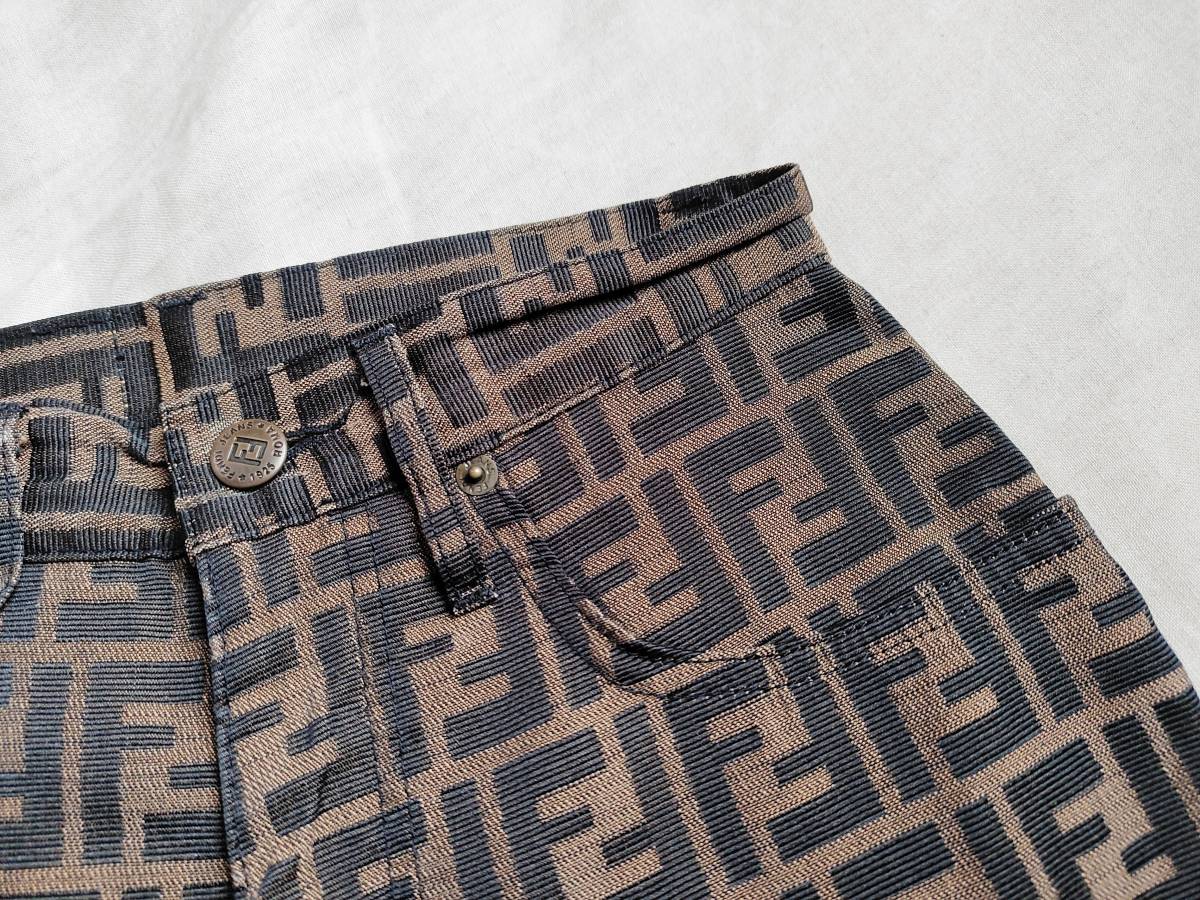 ビンテージ 美品 FENDI JEANS フェンディ ジーンズ パンツ ズッカ柄 総