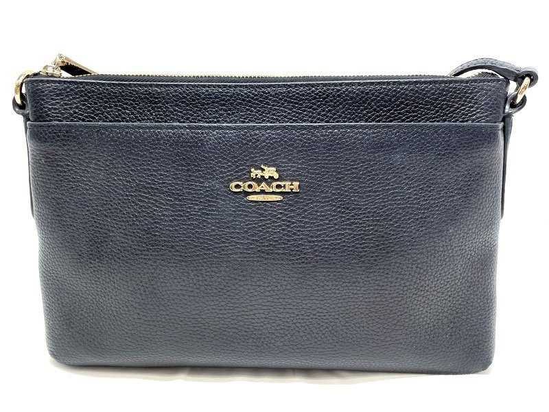 ★【COACH/コーチ】ショルダーバッグし 53357 レザー ブラック 黒 斜め掛け/ab4116_画像2