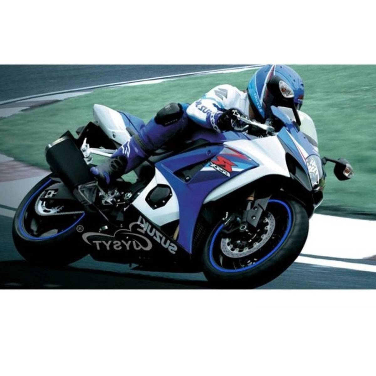 バイク 自動車 リムスッテカー 反射type【青】カラーリム シール 16～18インチホイール用の画像3