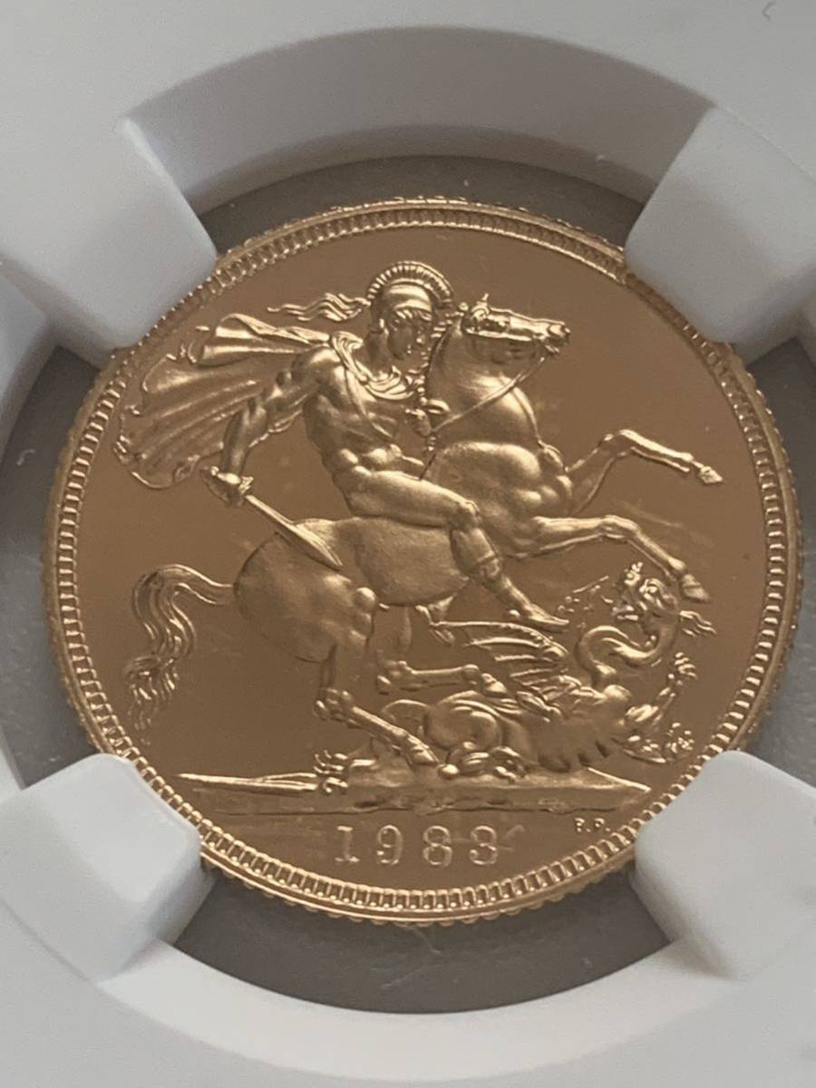 1983 Британия 1 Sovereign золотая монета Elizabeth 2.NGC PF69UC хобби. монета золотой инвестирование Gold инвестирование 
