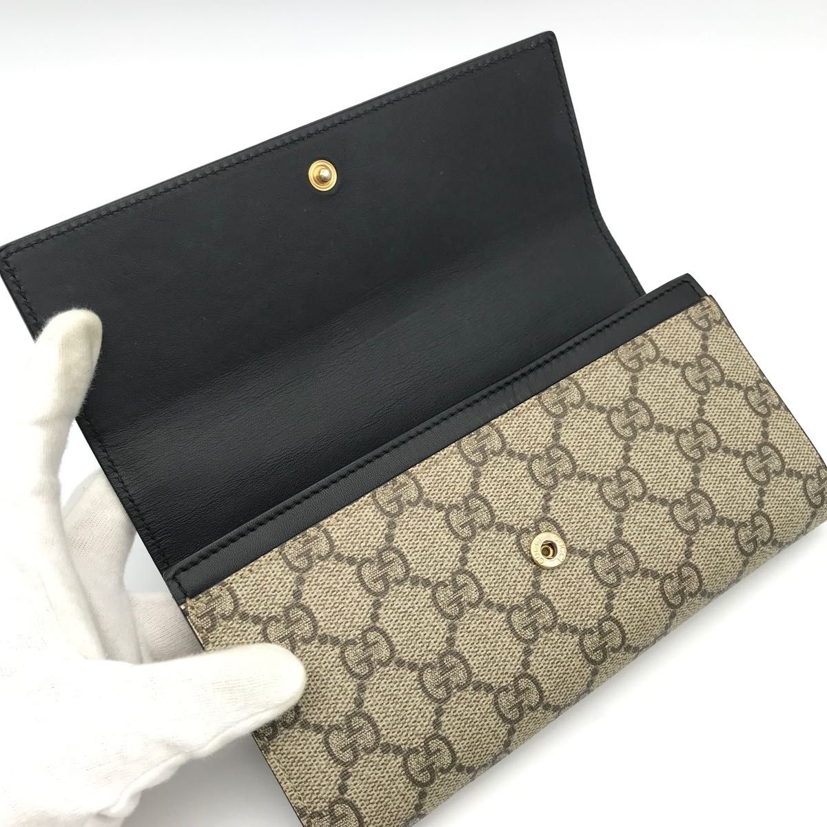 正規品 極美品 グッチ財布 グッチ長財布 グッチGGスプリーム グッチレザー グッチコンチネンタルウォレット GUCCI