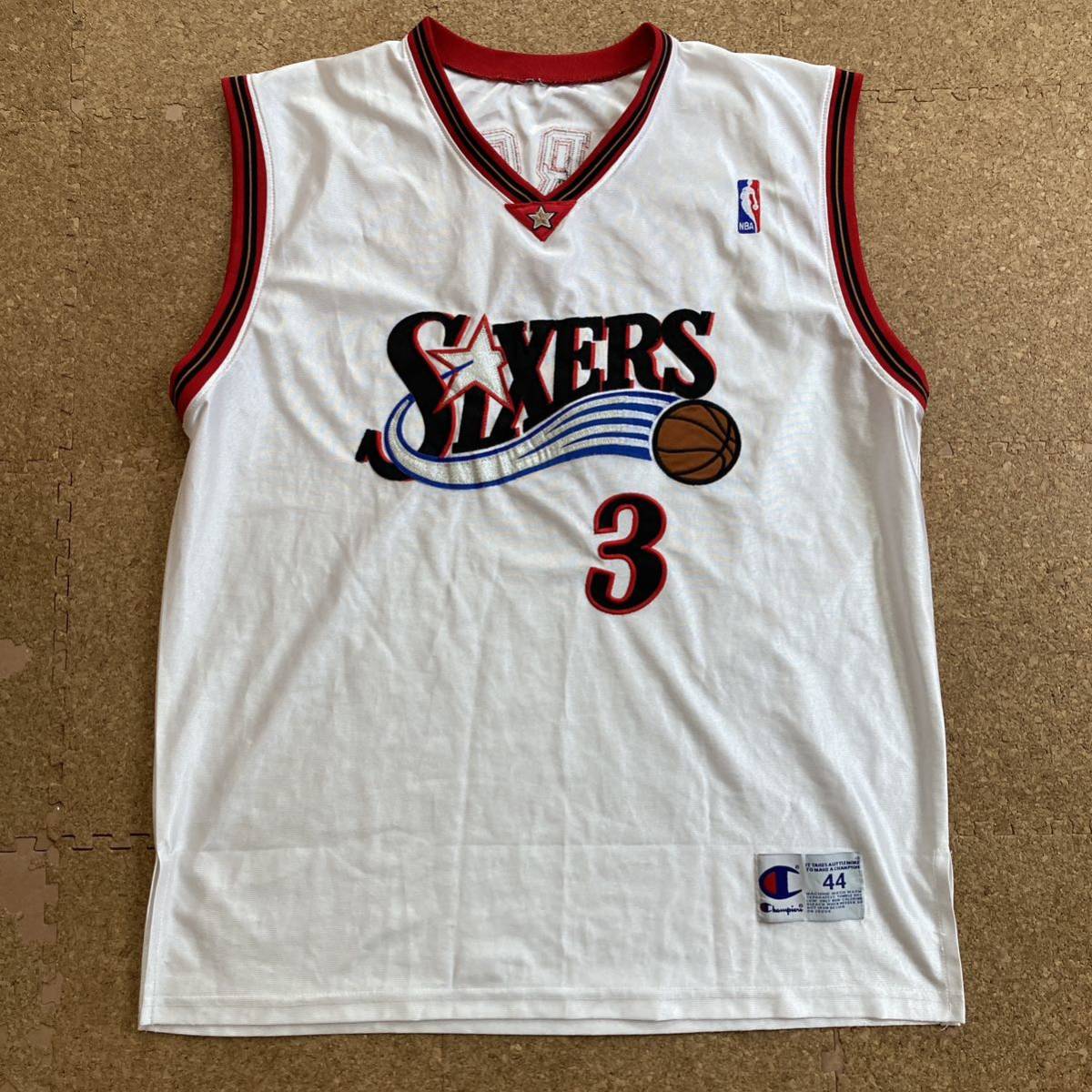 初売り】 シクサーズ Champion IVERSONユニフォーム NBA SIXERS 【レア