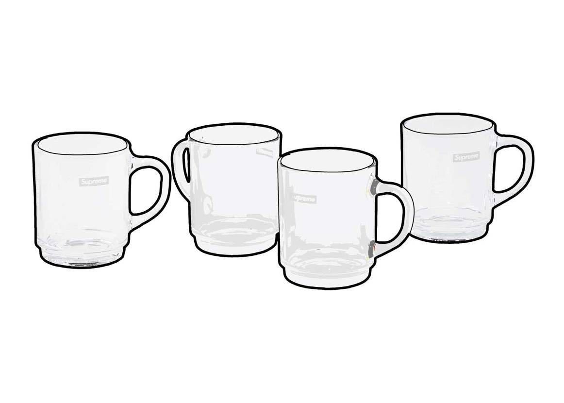 Supreme Duralex Glass Mugs (Set Of 6) Clear シュプリーム デュラレックス グラス マッグ 6セット クリア