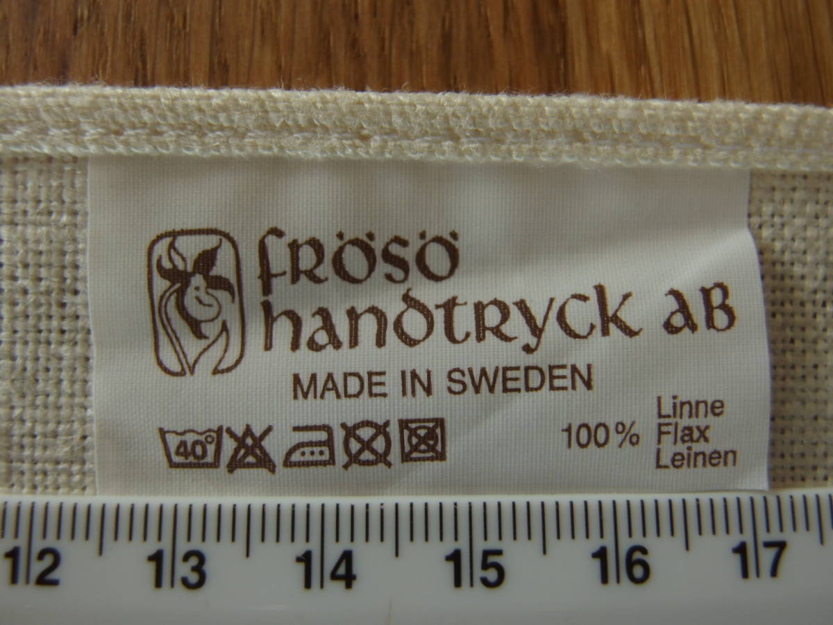  new goods! Northern Europe miscellaneous goods Sweden made Vintage table runner, Cross [FROSO] ( tulip,linen100%,Mia ljungkvist)
