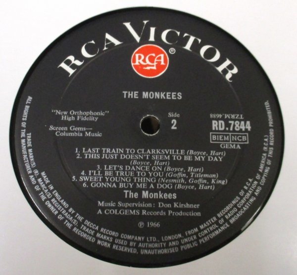 ☆彡 英國盤 The Monkees The Monkees [ UK ORIG mono '67 RCA Victor RD.7844 ]_画像5