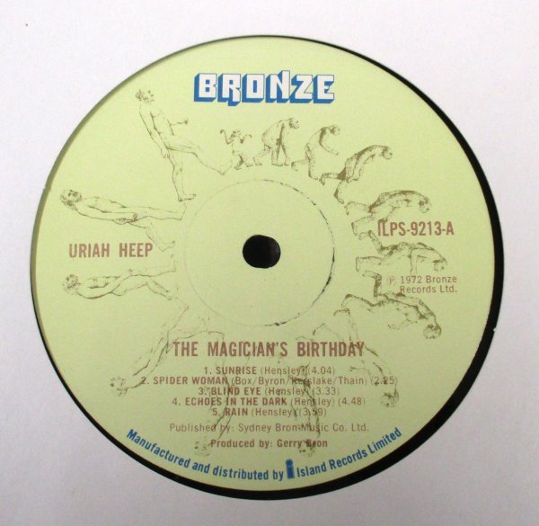 ☆彡 英國盤 Uriah Heep The Magician's Birthday [ UK ORIG '72 Bronze ILPS 9213 ]_画像5