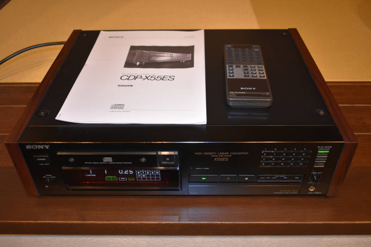 メンテナンス品 ベルト交換済み SONY CDプレイヤー CDP-X55ES リモコン付き 管理番号K106|代購幫