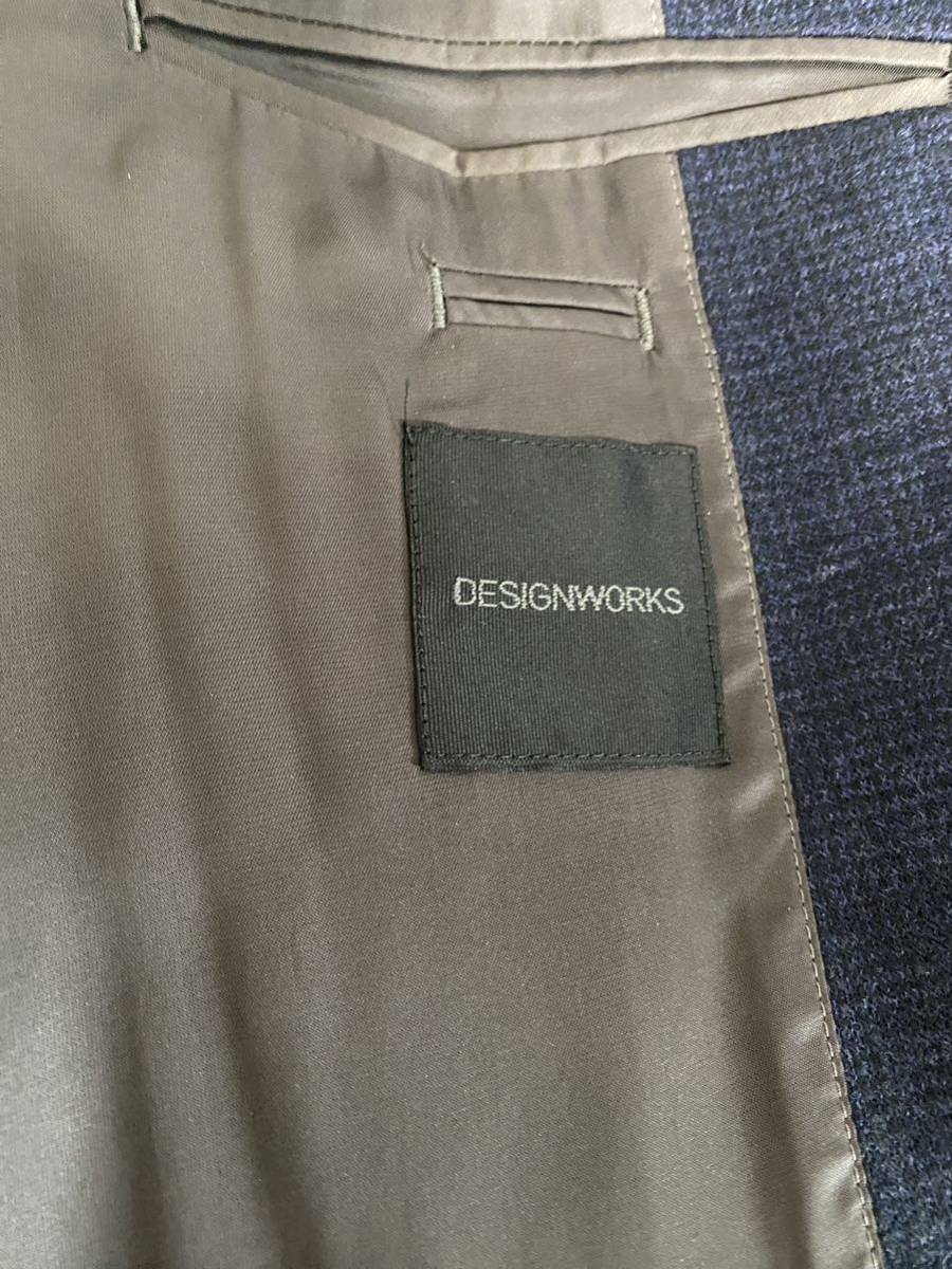 DESIGNWORKS デザインワークス ジャケット サイズ 46 ネイビー クリーニング済　袖 本切羽　メンズ_画像6