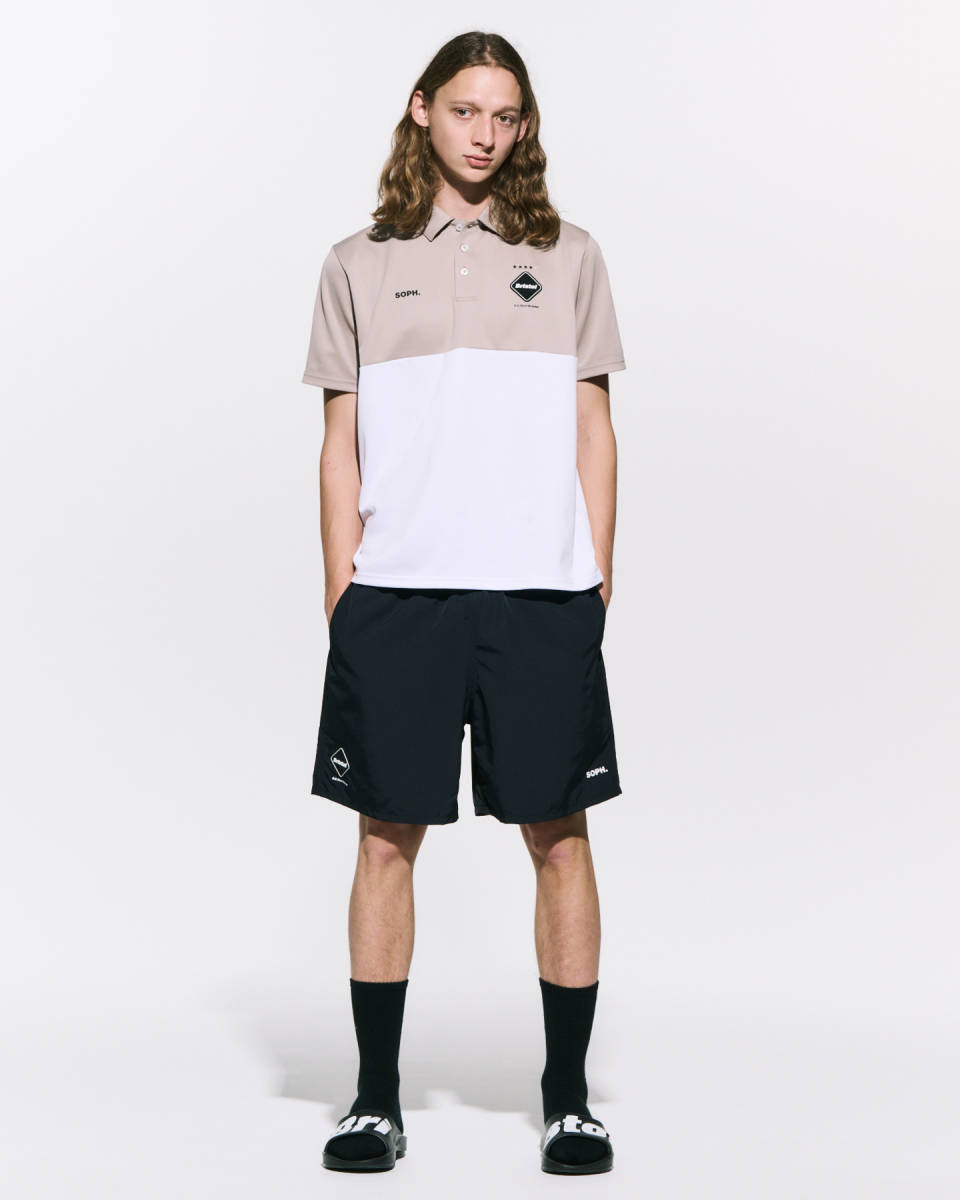 日本製/今治産 グリーンL FCRB S/S TEAM POLO ブリストル ポロシャツ
