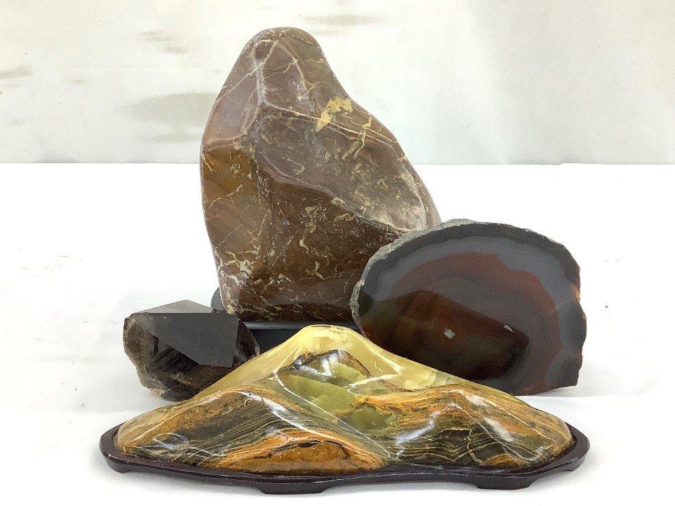 鑑賞石まとめ/瑪瑙/煙水晶?/遠山石/水石/天然石/パワーストーン/鉱物
