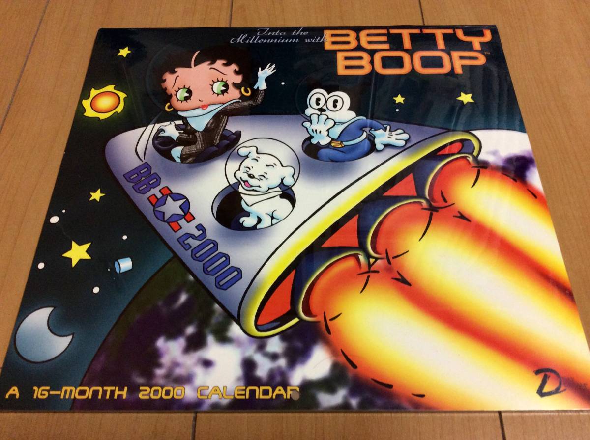 レア 2000年 可愛い ベティちゃん アンティーク レトロ カレンダー アメコミ セクシー キャラクター Betty Boop ベティ・ブープ ポスター_画像1