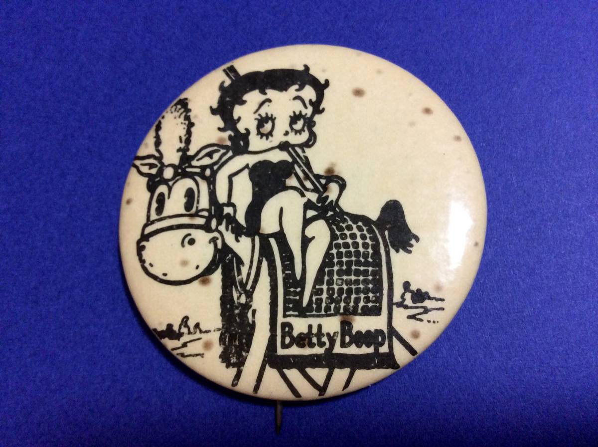  ultra rare 1968 year thing old [beti Chan can badge ] antique Showa Retro American Comics sexy character Betty Boopbeti*b-p