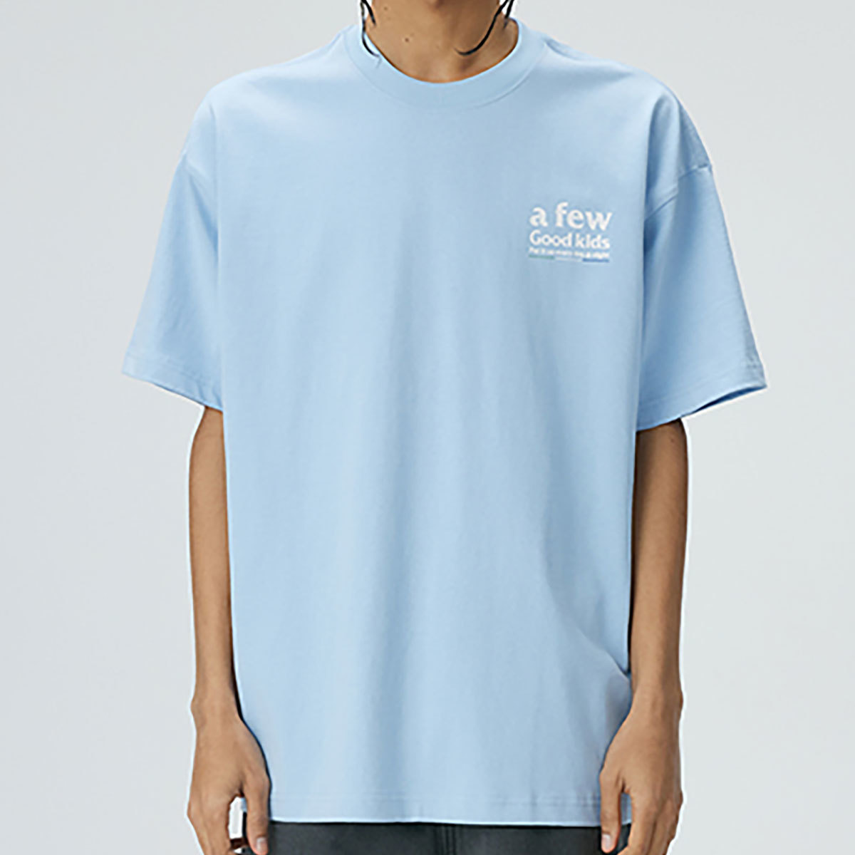 【 A FEW GOOD KIDS 】 AFGK 正規品 男女兼用 ビッグサイズ ストリート系 ロゴ プリント バックプリント Tシャツ LOGO TEE ブルー XL_画像5