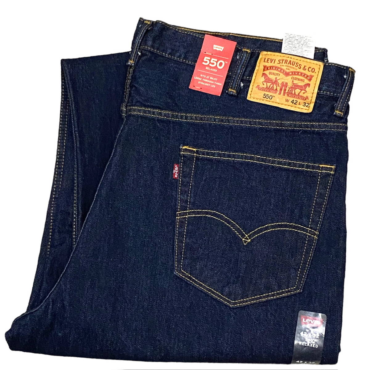 新品 Dead Stock US企画 Levis 550 W42 L32 リーバイス デニム パンツ Levi's ストレート テーパード ジーンズ RELAXED FIT