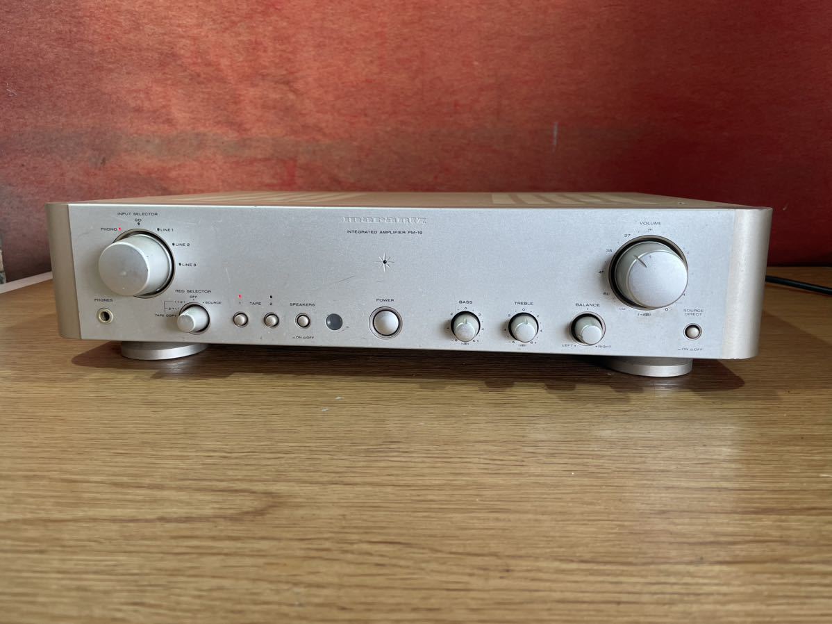 ① marantz マランツ プリメインアンプ モデル PM-19 中古品 通電のみ