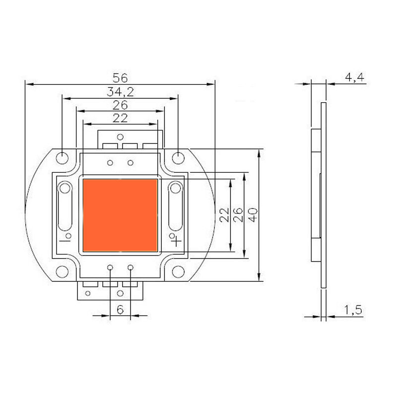 DC12V　１０ｗ　フルスペクトラム　ハイパワーLED　植物成長　ライト　380nm-840NM　自作_画像2