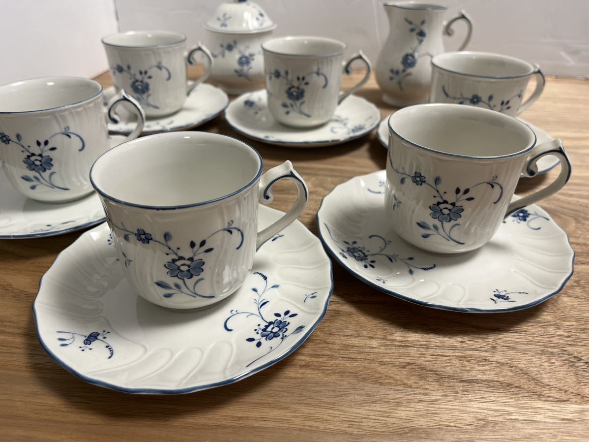 Villeroy & Boch ビレロイ&ボッホ ティーセット 全15点 ティーポット マグカップ プレート ボウル シュガーポット ミルクポット  住まい、インテリア
